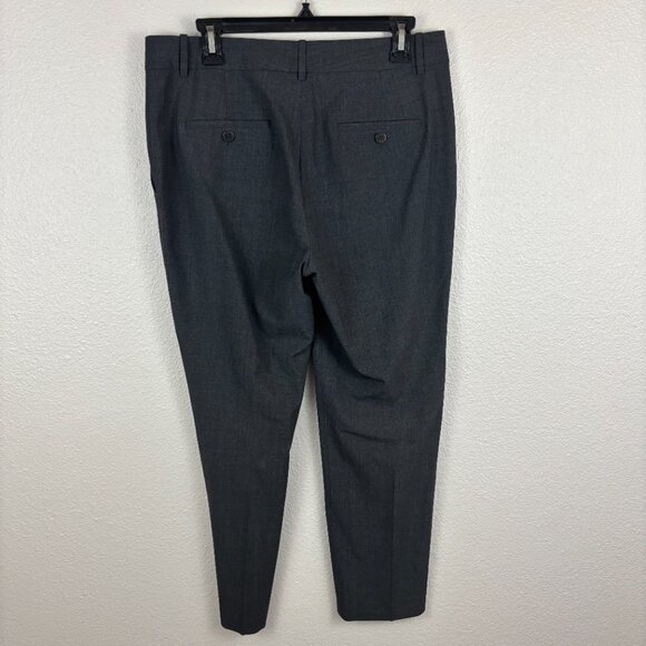Theory Womens Heather Gray Stretch Mid Rise Straight Ankle Dress Pants Size 8 - Picture 3 of 10